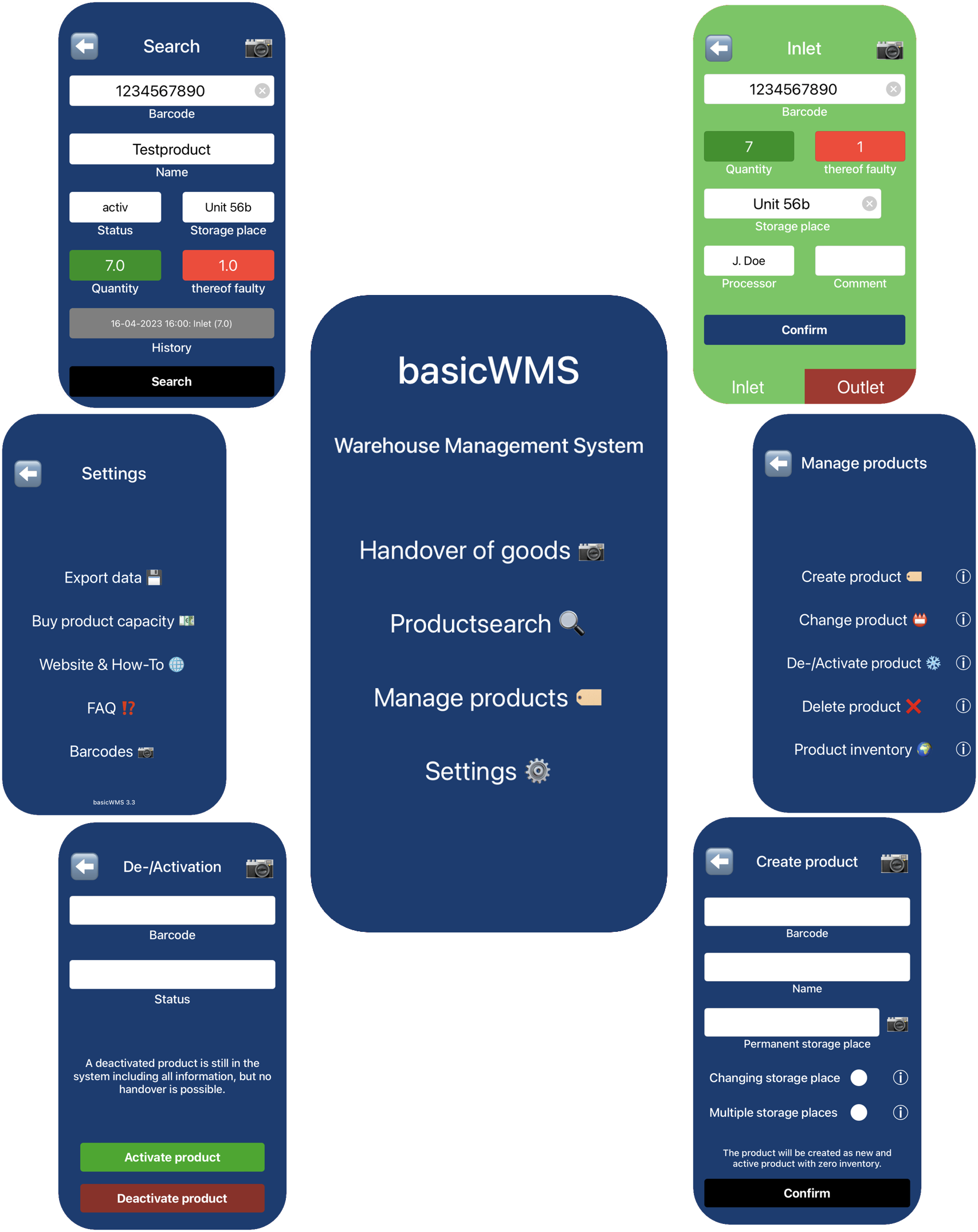 basicWMS easy Warehouse Management System WMS iOS App